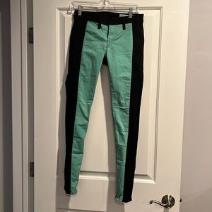 Rag and Bone for Intermix black and turquoise skinny jeans - 27